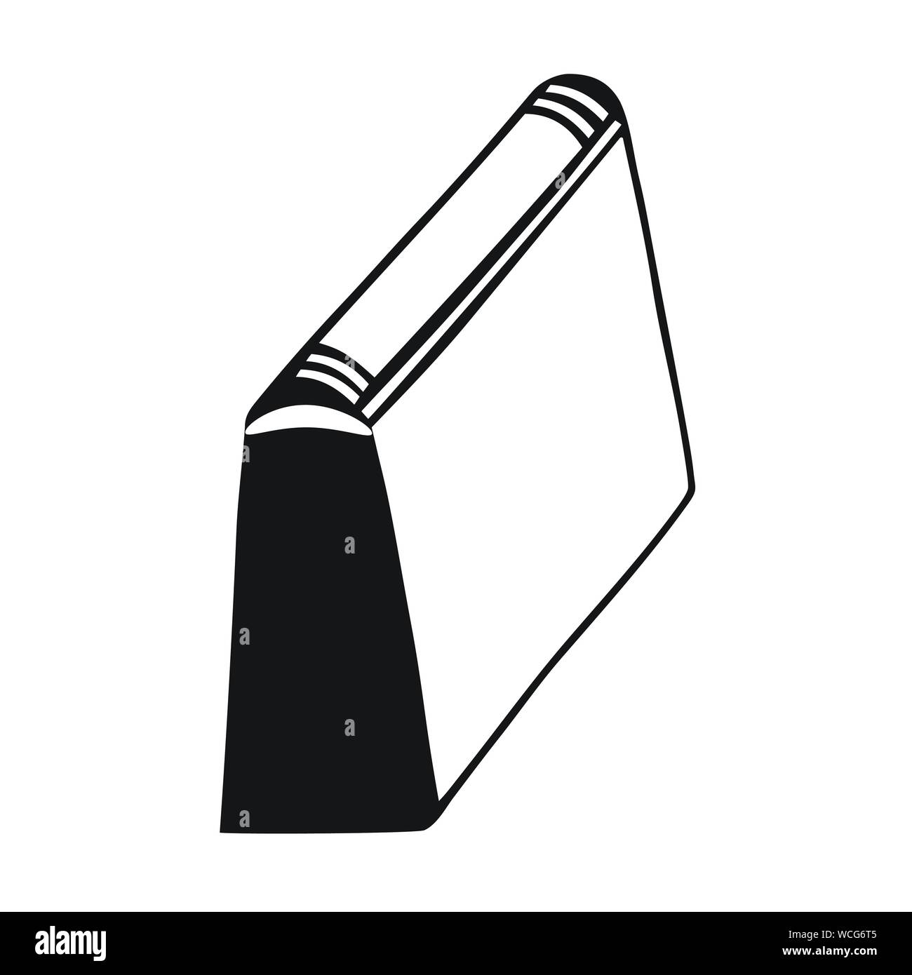 Icône Livre noir et blanc isolé sur fond blanc Illustration de Vecteur