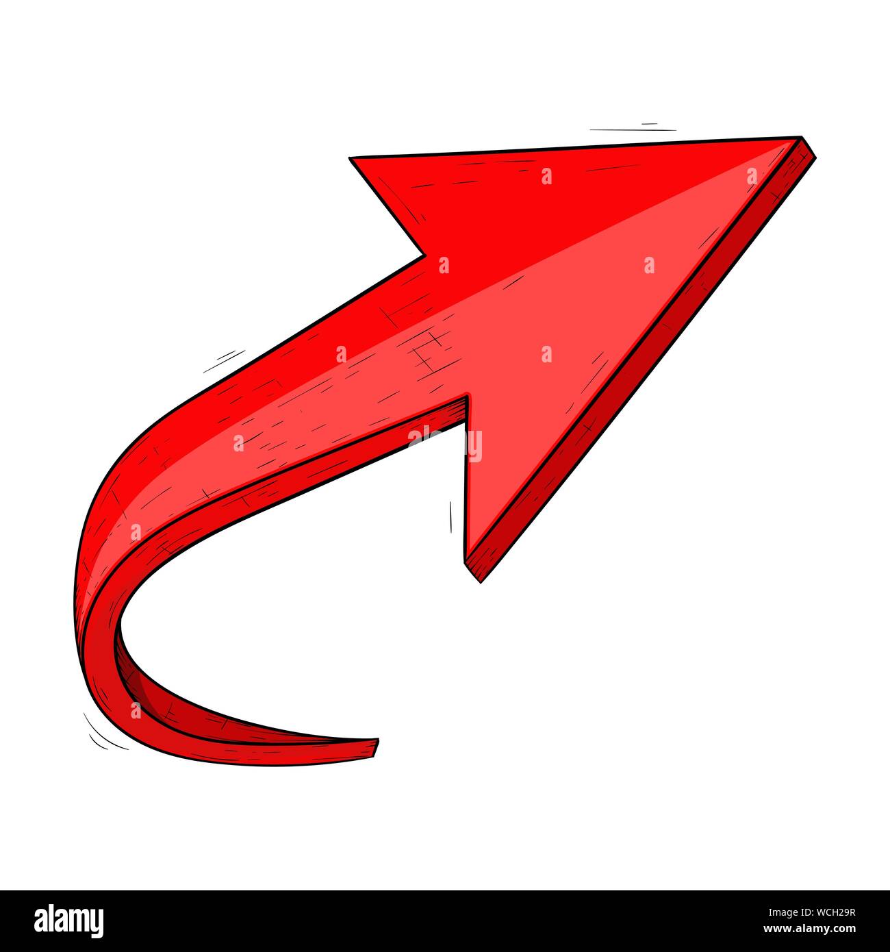 fl-che-dessin-e-la-main-banque-d-images-d-tour-es-alamy