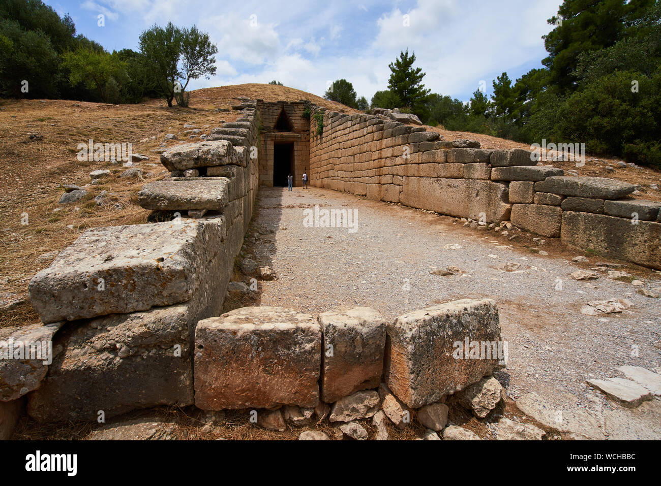 Trasury d'Atrée ou tombeau d'Agamemnon à Mycènes en Grèce Banque D'Images