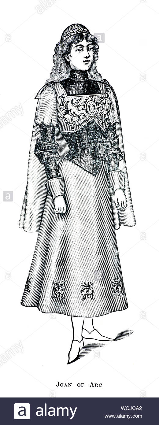 Portrait de Jeanne d'Arc, 1412 – 1431, 'la Maid d'Orléans', est une héroïne en France pour son rôle pendant la guerre de cent ans, illustration ancienne de 1900 Banque D'Images