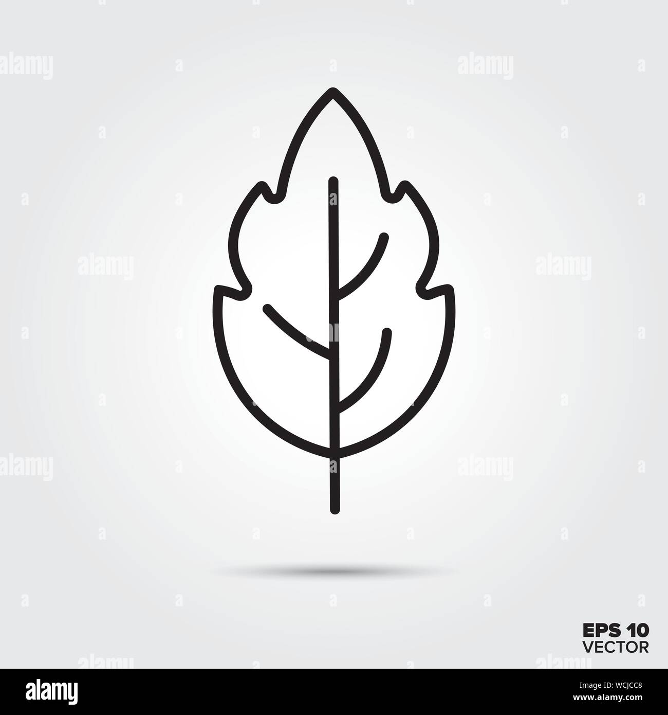 Les feuilles de style contour vector. Saison d'automne et la nature symbole. Partie de plante illustration. Illustration de Vecteur