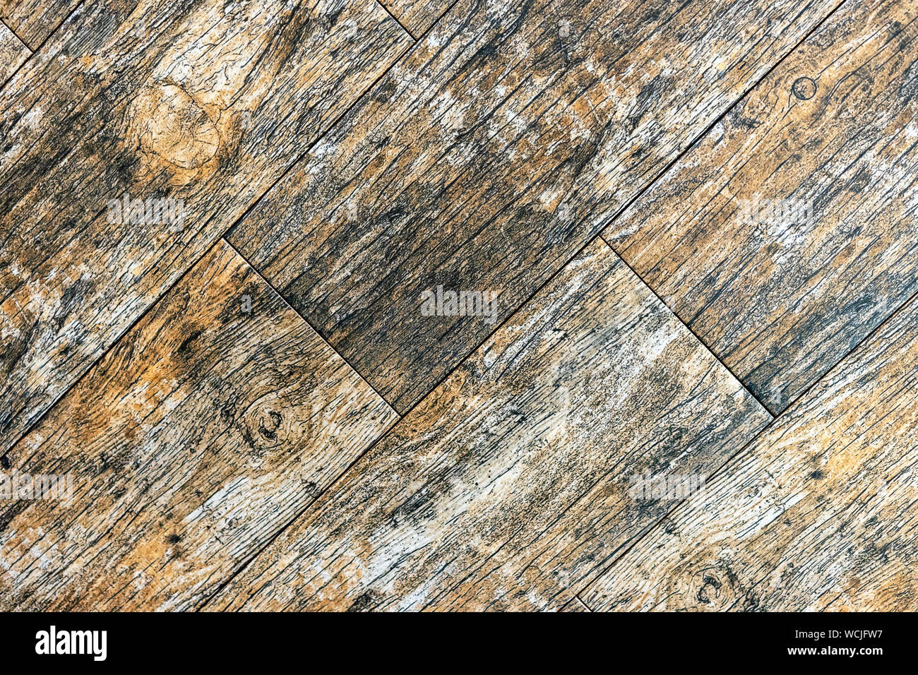 En grès cérame fin vitrifié avec texture en bois. Arrière-plan de carreaux de porcelaine stonewear. Banque D'Images