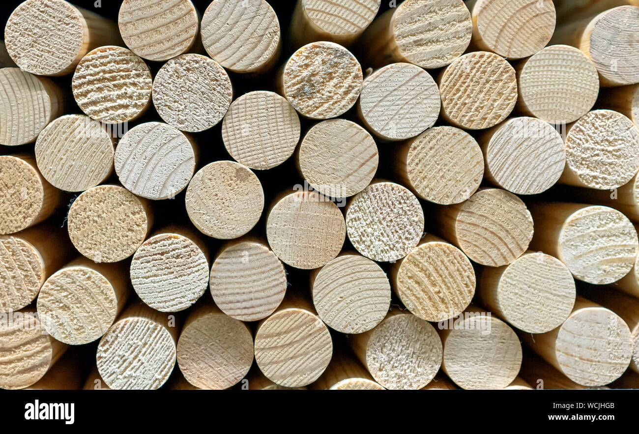Ronde en bois lamelles. Fond de bois. La texture du bois. Banque D'Images