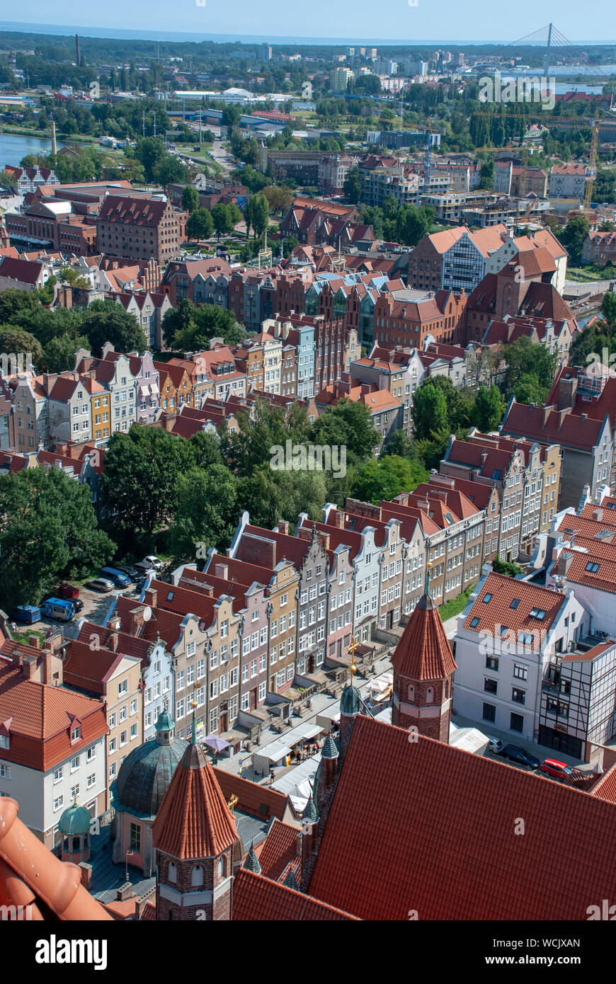 Vue aérienne sur la ville de Gdansk en Pologne Banque D'Images