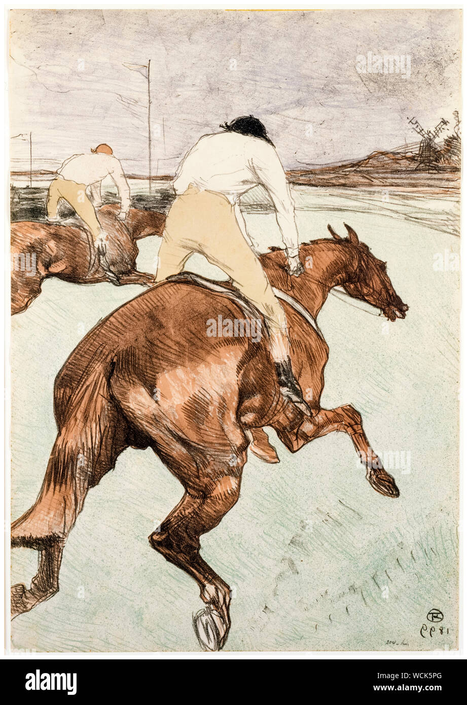 Henri de Toulouse Lautrec, le Jockey, imprimer, 1899 Banque D'Images