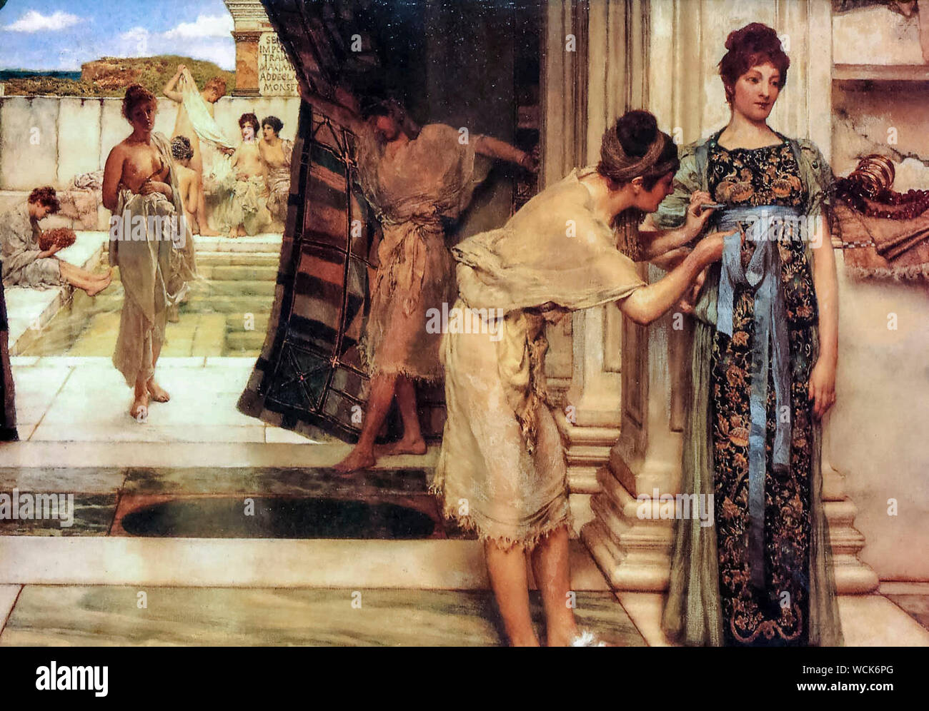 Lawrence Alma Tadema, le frigidarium, peinture, 1890 Banque D'Images