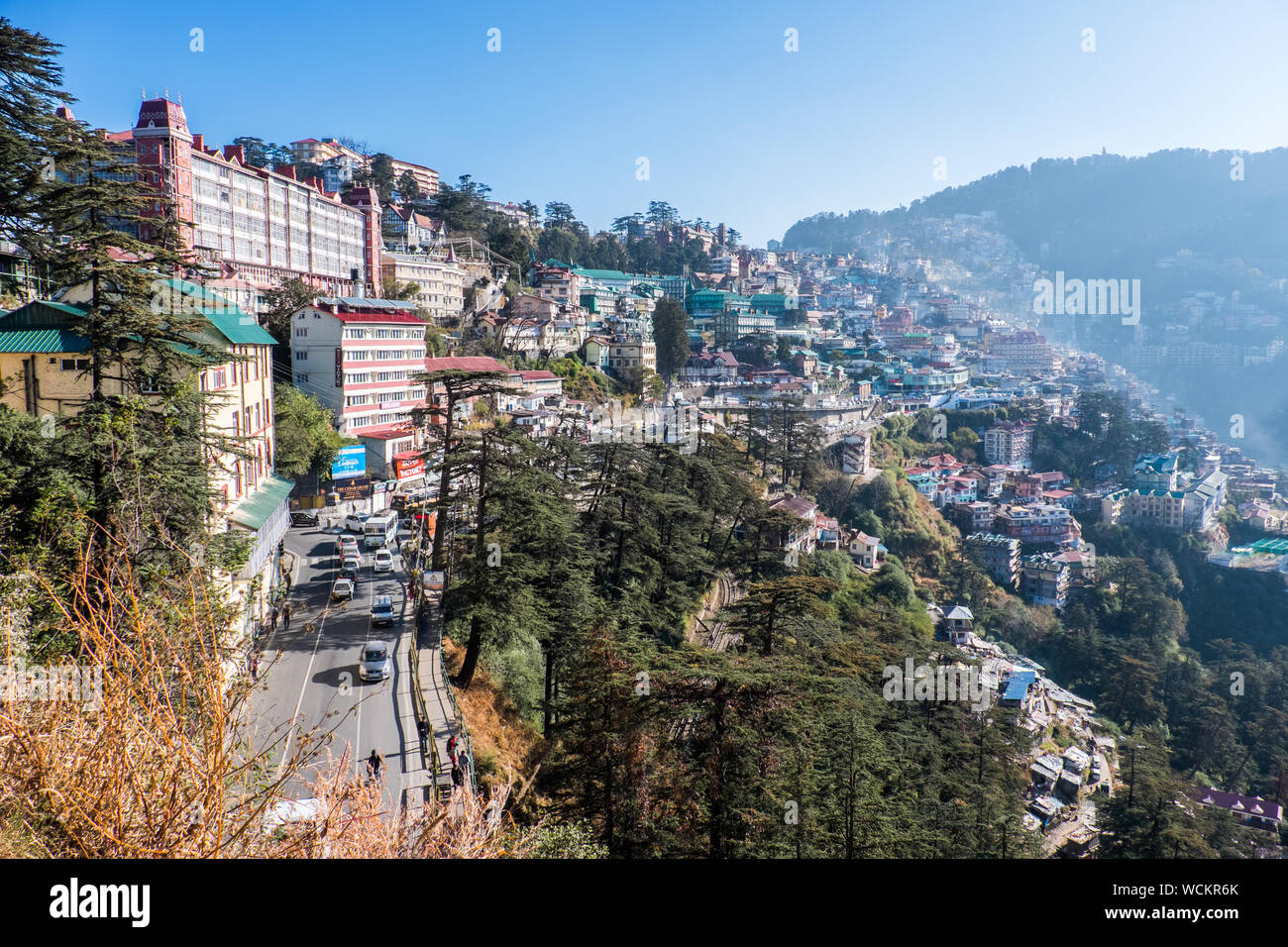 Shimla, une station de colline en Inde Banque D'Images