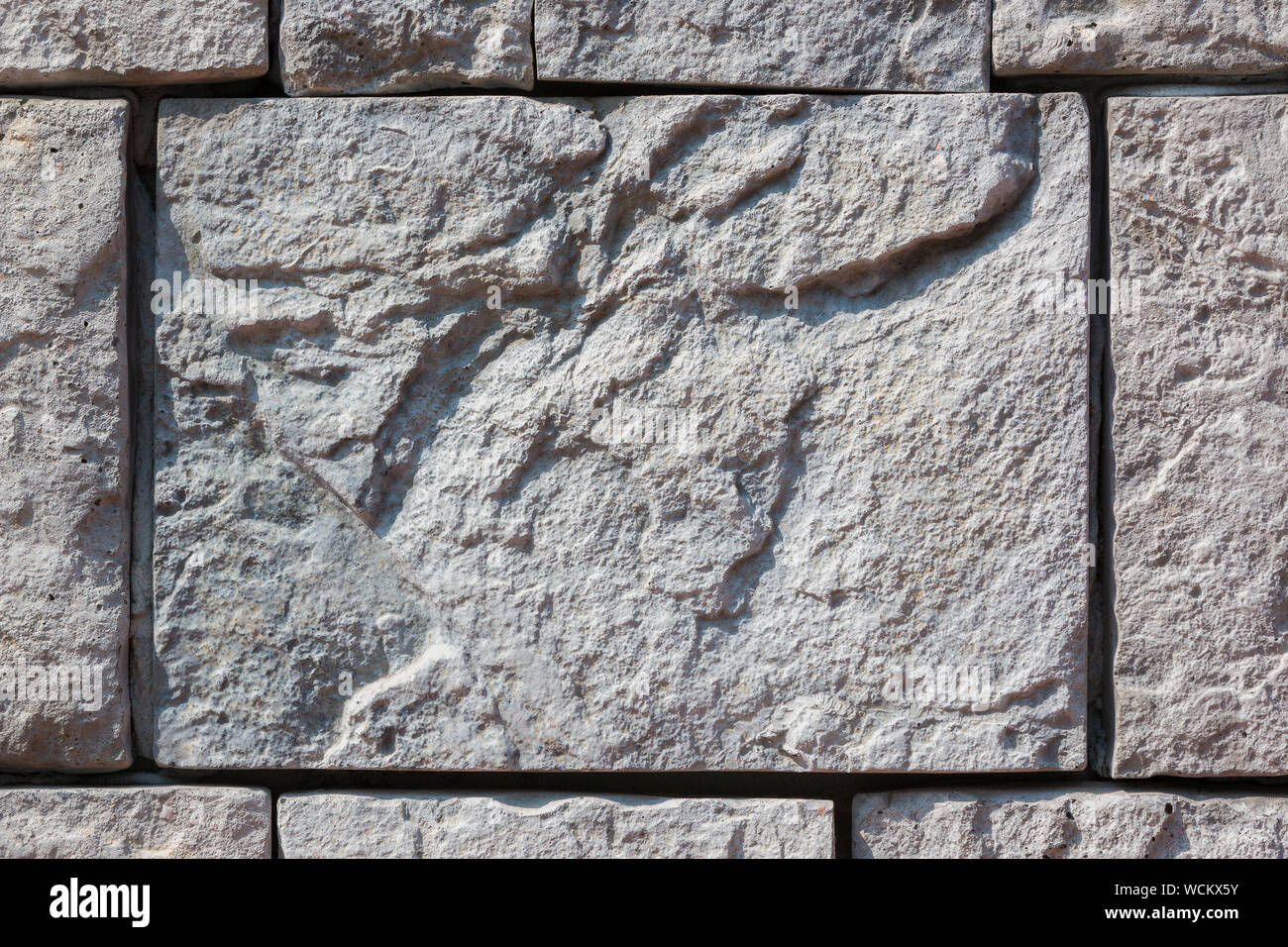 La texture de gros bloc de pierre mur arrière-plan. Banque D'Images