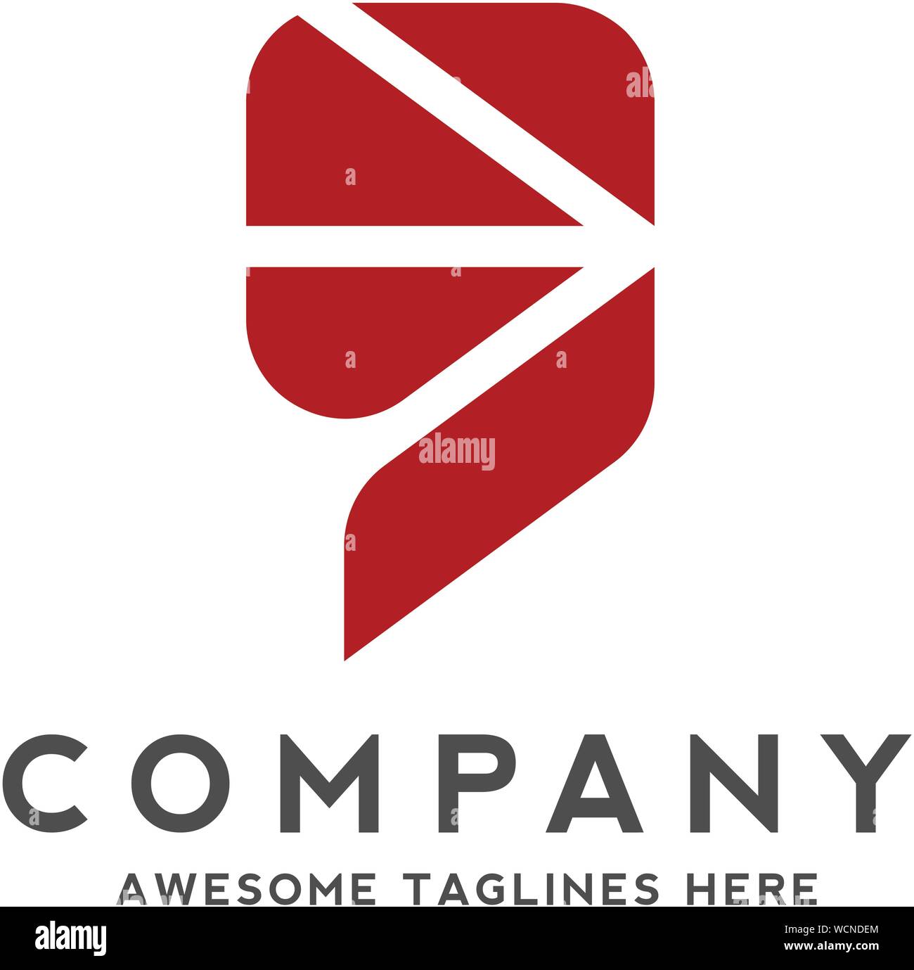 Concept original de lettre initiale G avec la flèche Logo Template Illustration de Vecteur