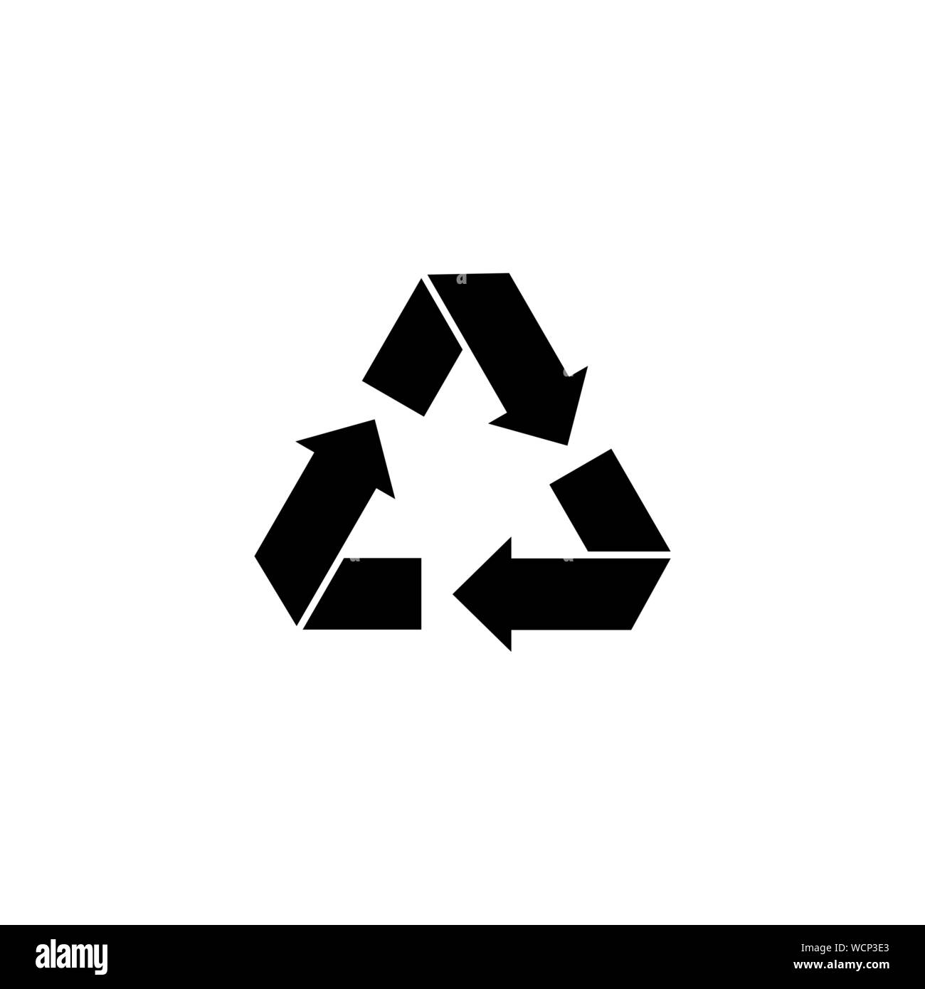 Flèches recyclé Bio, la réutilisation, l'Eco. Icône vecteur illustration. Télévision Simple symbole noir sur fond blanc. Flèches recyclé Bio, la réutilisation, l'éco conception t Illustration de Vecteur