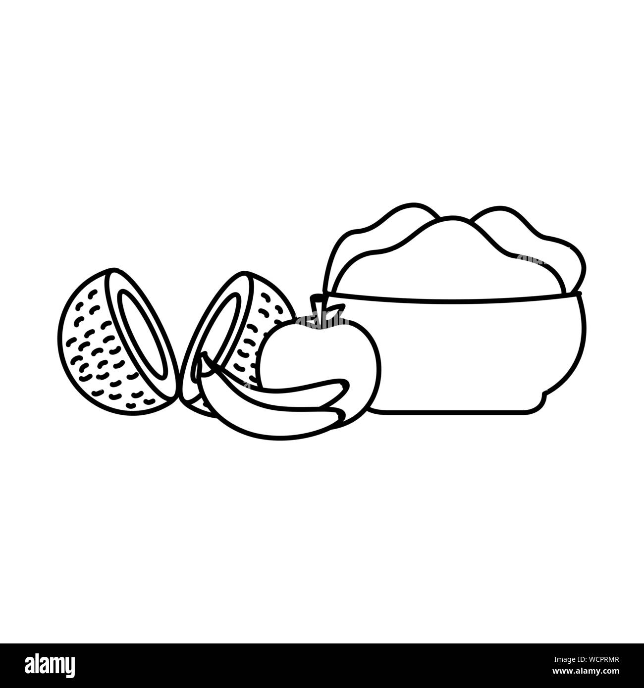 Célébration d'Onam alimentaire design Illustration de Vecteur