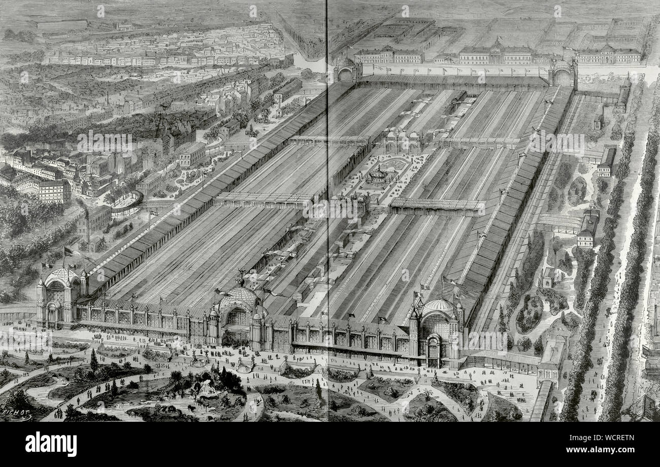 Tirage Photographique Original Paris 1900 - Champ De Mars Et Tour Eiffel - Vintage