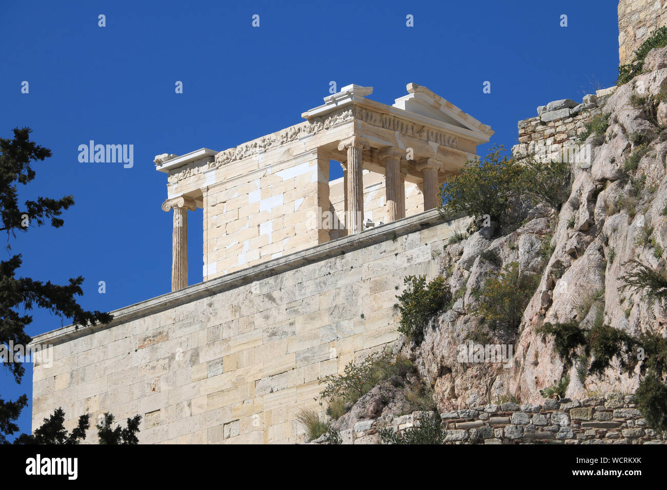 Temple d'Athéna Nike, l'acropole d'Athènes Banque D'Images