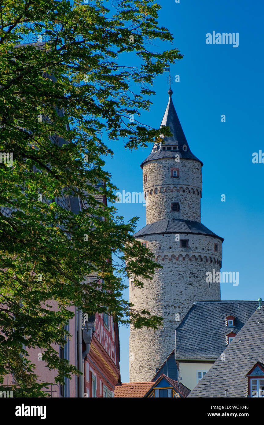 -Hexenturm sorcières tower- un monument à Idstein, Allemagne Banque D'Images