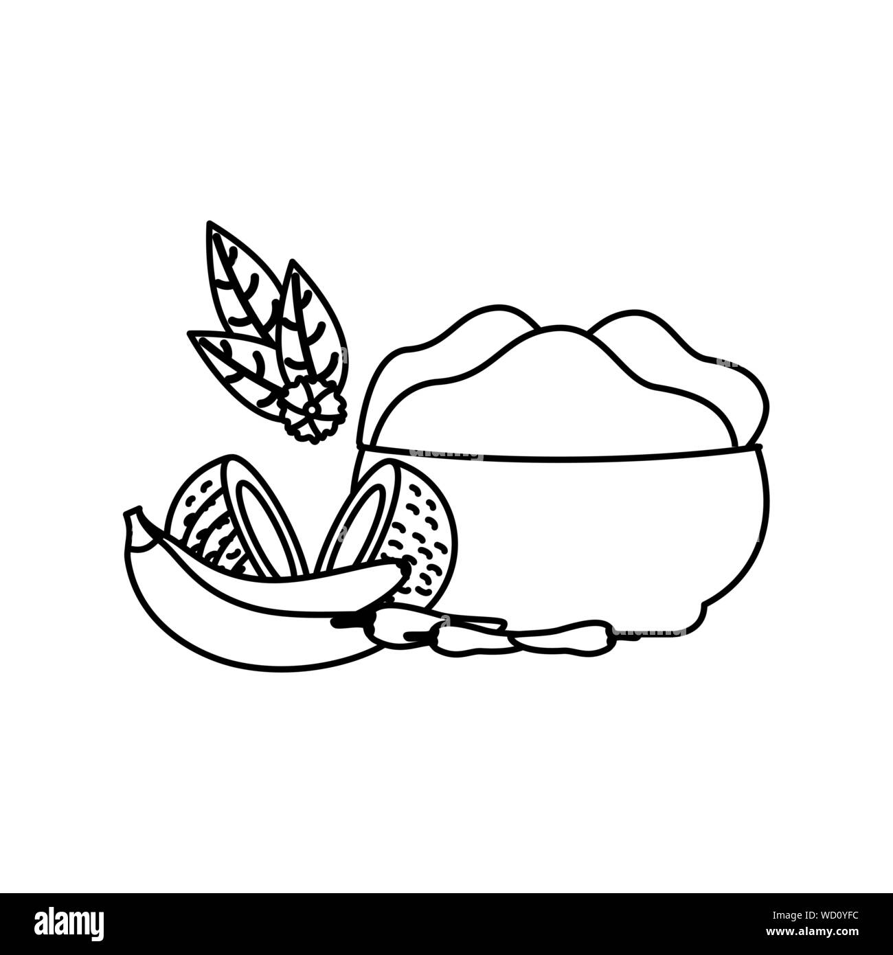 Célébration d'Onam alimentaire design Illustration de Vecteur