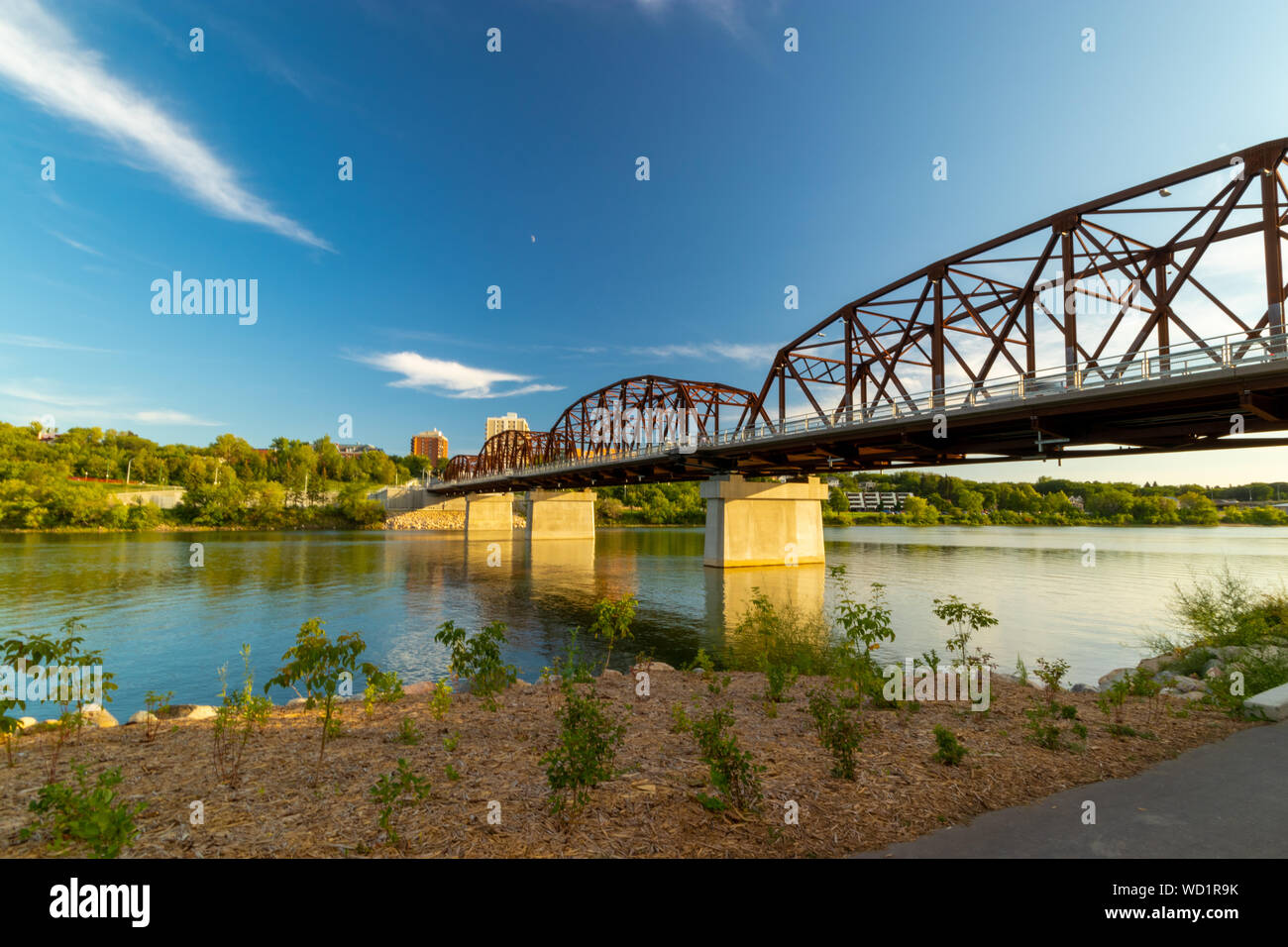 Le Pont de la rue Victoria, à Saskatoon, Saskatchewan, Canada Banque D'Images