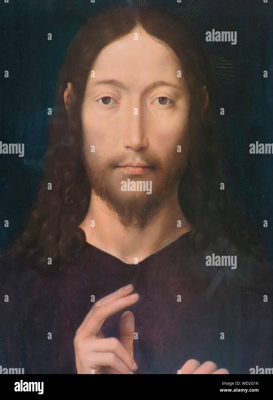 Le Christ donnant sa bénédiction - Hans Memling, vers 1478 Banque D'Images