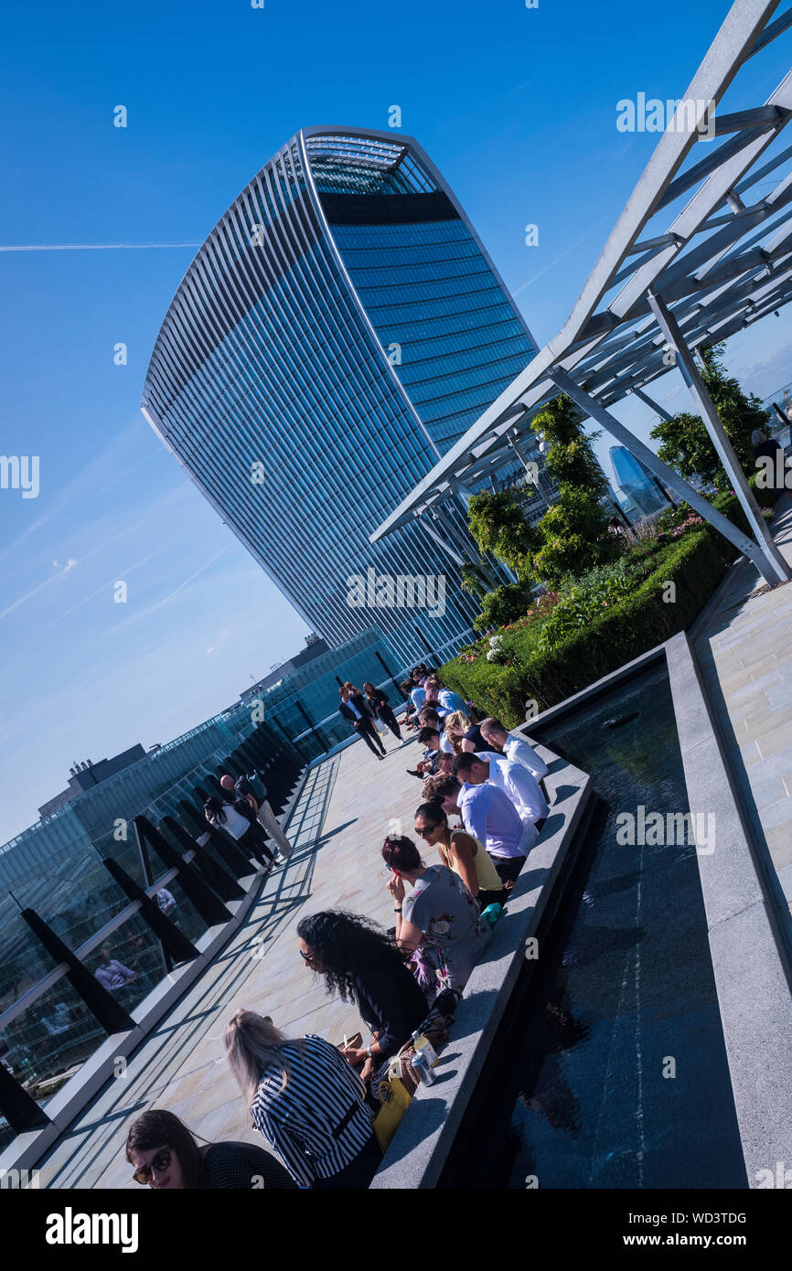 Le jardin de 120 Fenchurch Street, City of London, Angleterre, Royaume-Uni Banque D'Images