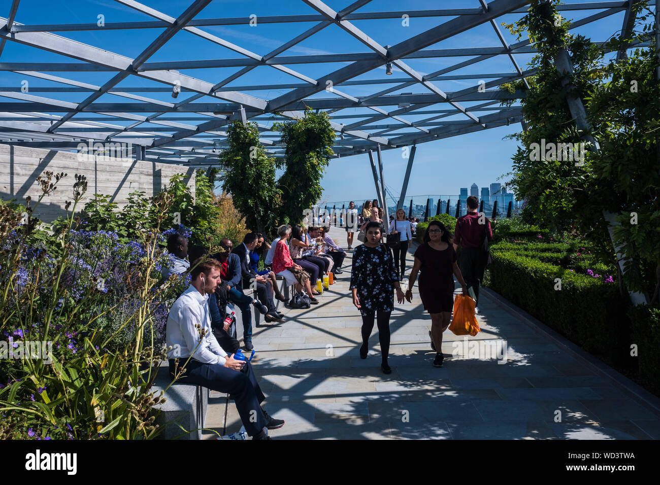 Le jardin de 120 Fenchurch Street, City of London, Angleterre, Royaume-Uni Banque D'Images