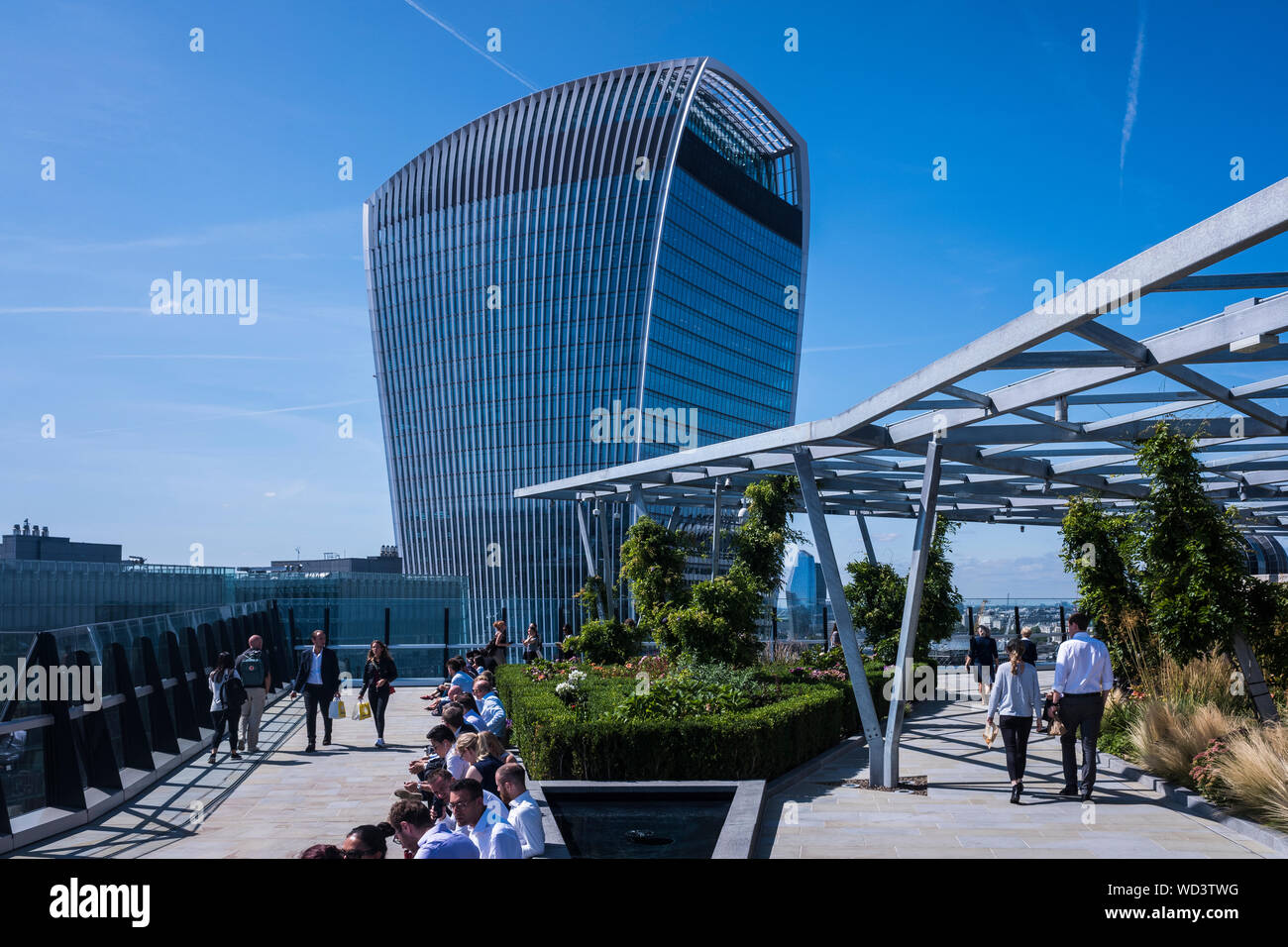 Le jardin de 120 Fenchurch Street, City of London, Angleterre, Royaume-Uni Banque D'Images