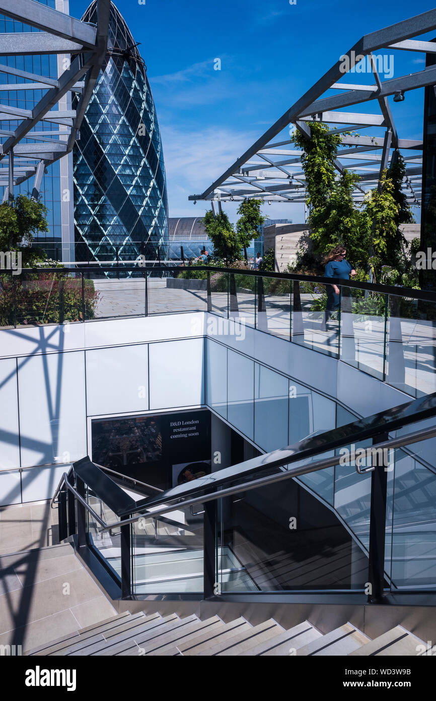 Le jardin de 120 Fenchurch Street, City of London, Angleterre, Royaume-Uni Banque D'Images