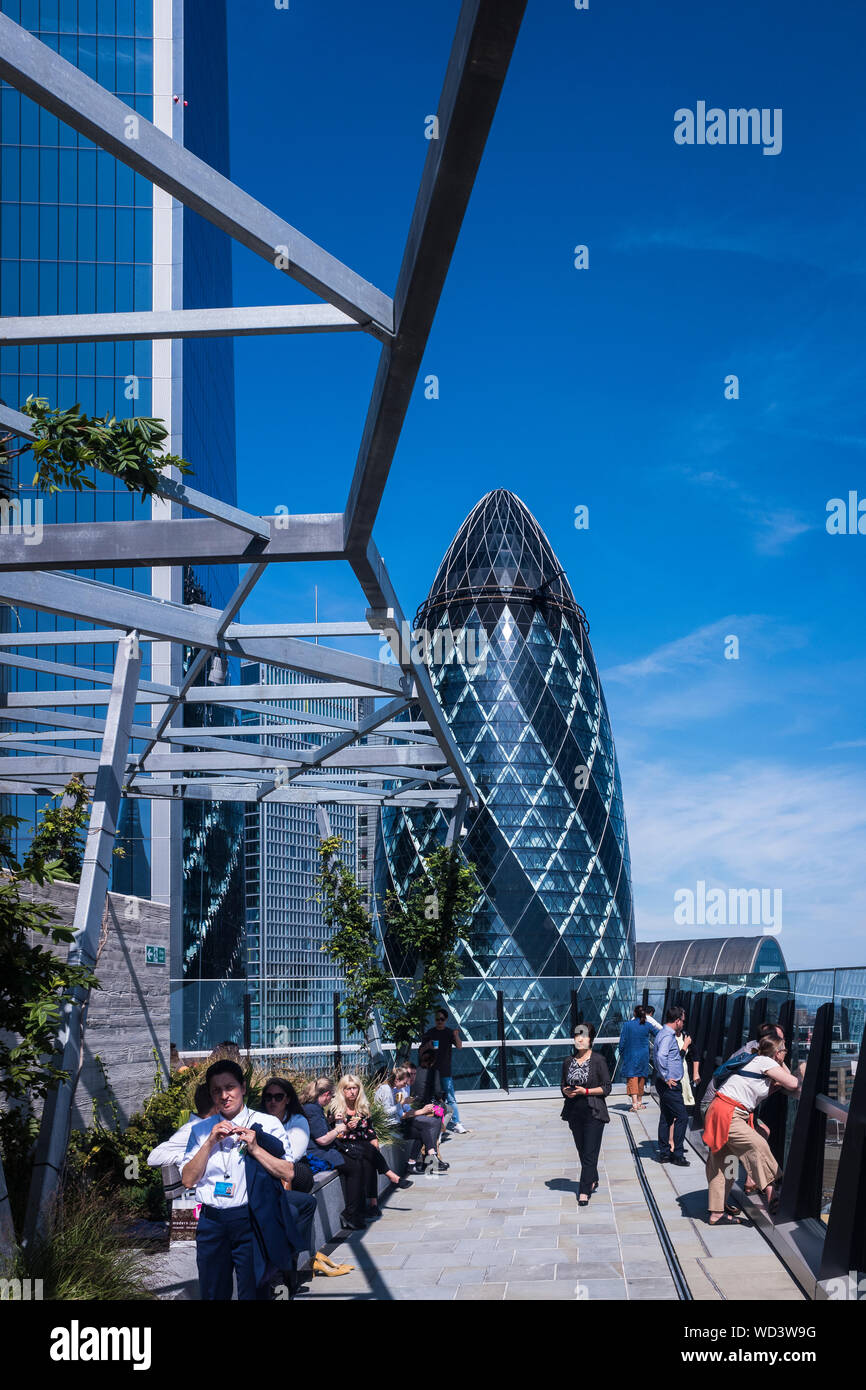 Le jardin de 120 Fenchurch Street, City of London, Angleterre, Royaume-Uni Banque D'Images