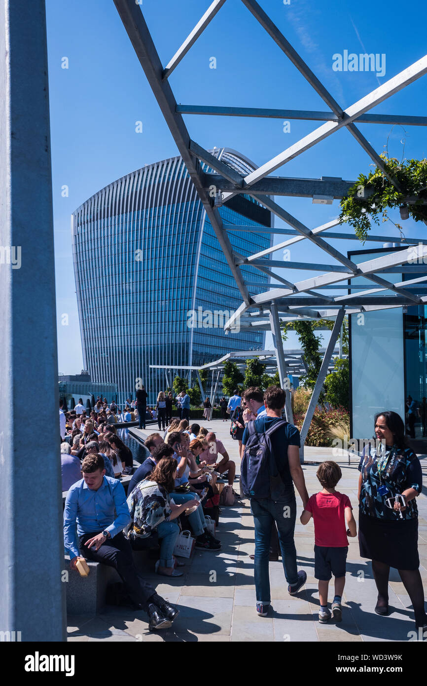 Le jardin de 120 Fenchurch Street, City of London, Angleterre, Royaume-Uni Banque D'Images