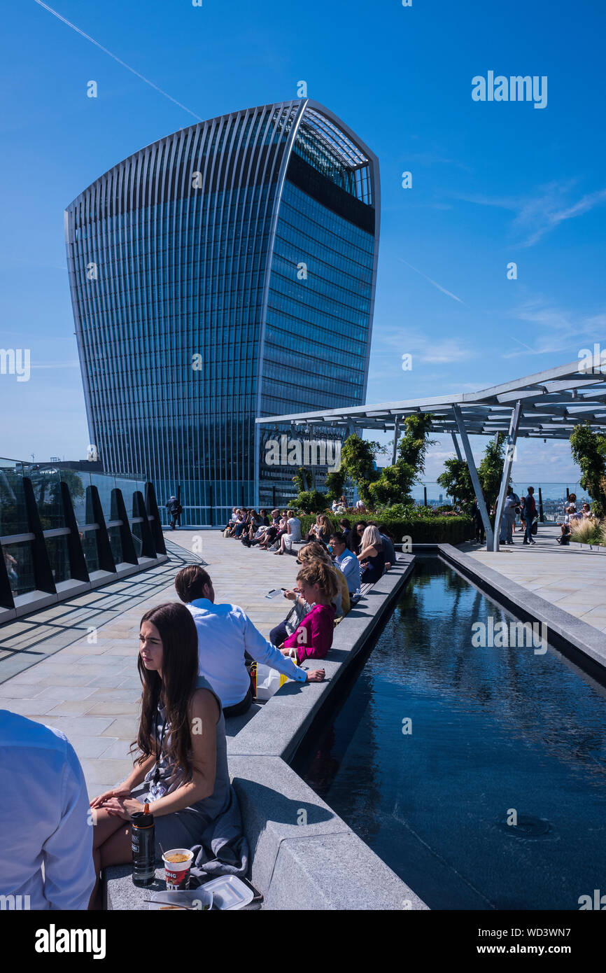 Le jardin de 120 Fenchurch Street, City of London, Angleterre, Royaume-Uni Banque D'Images