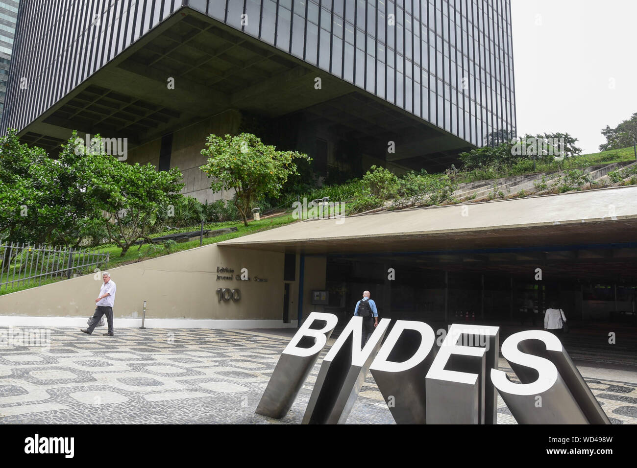 RIO DE JANEIRO, Brésil, NOVEMBRE, 6, 2018 : la BNDES (Banque nationale pour le développement social) siège dans le centre de Rio de Janeiro Banque D'Images