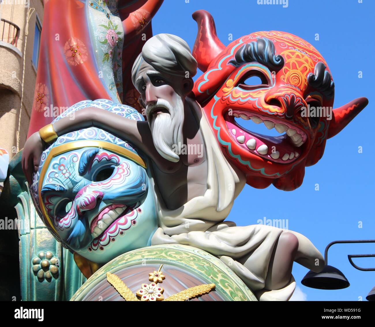 Sculptures Statues/ de Las Fallas de Valence, en Espagne. Banque D'Images