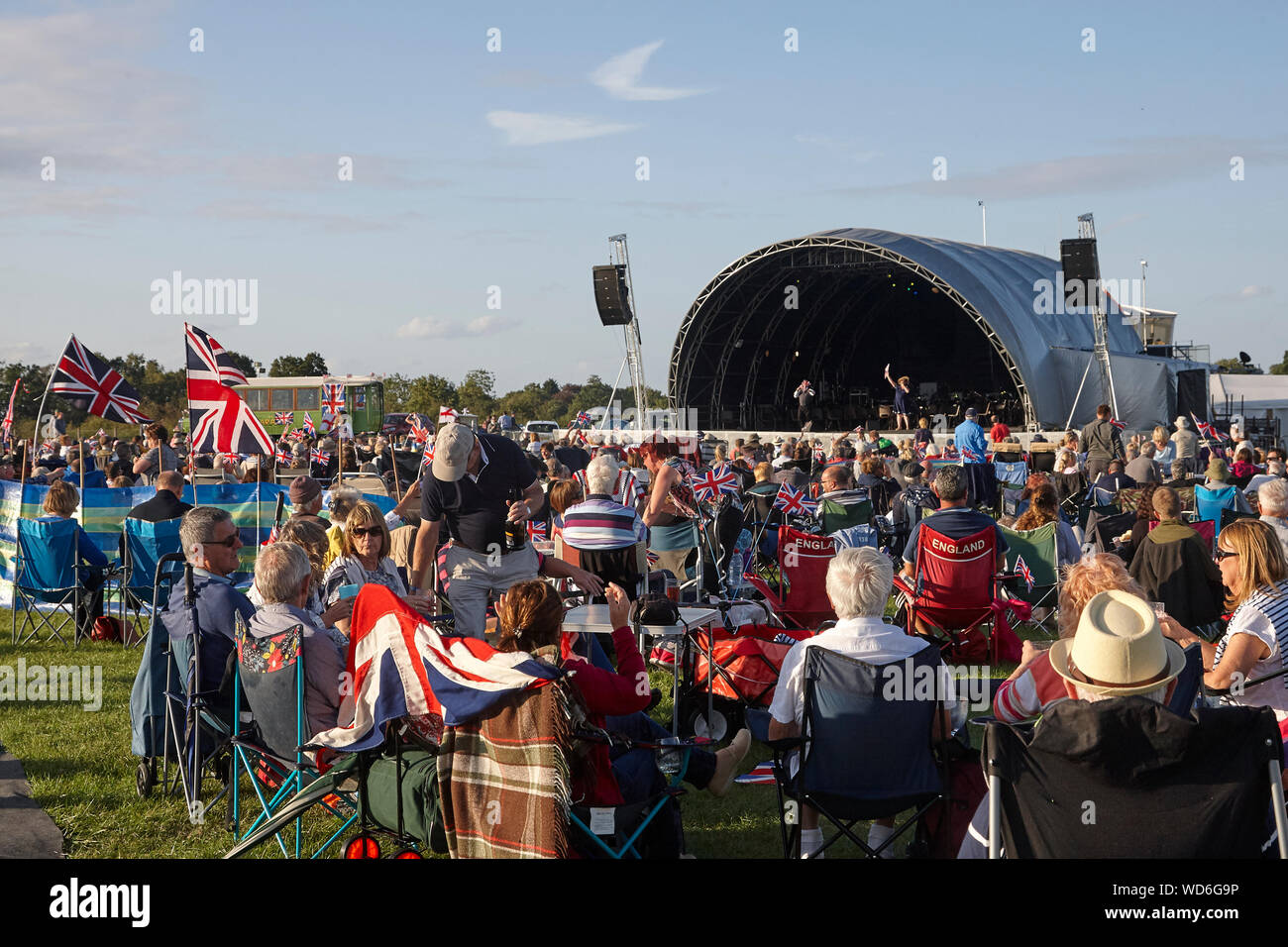 British Union Jack, Shuttleworth, Flying Proms Banque D'Images