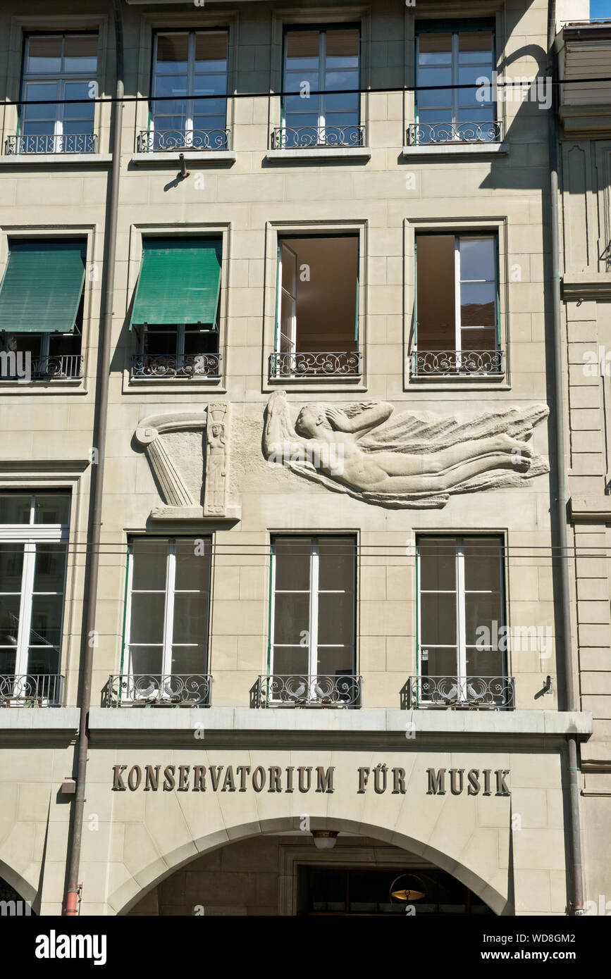 L'École de musique de Berne et conservatoire (Konservatorium fur Musik). Vieille Ville, Berne, Suisse Banque D'Images