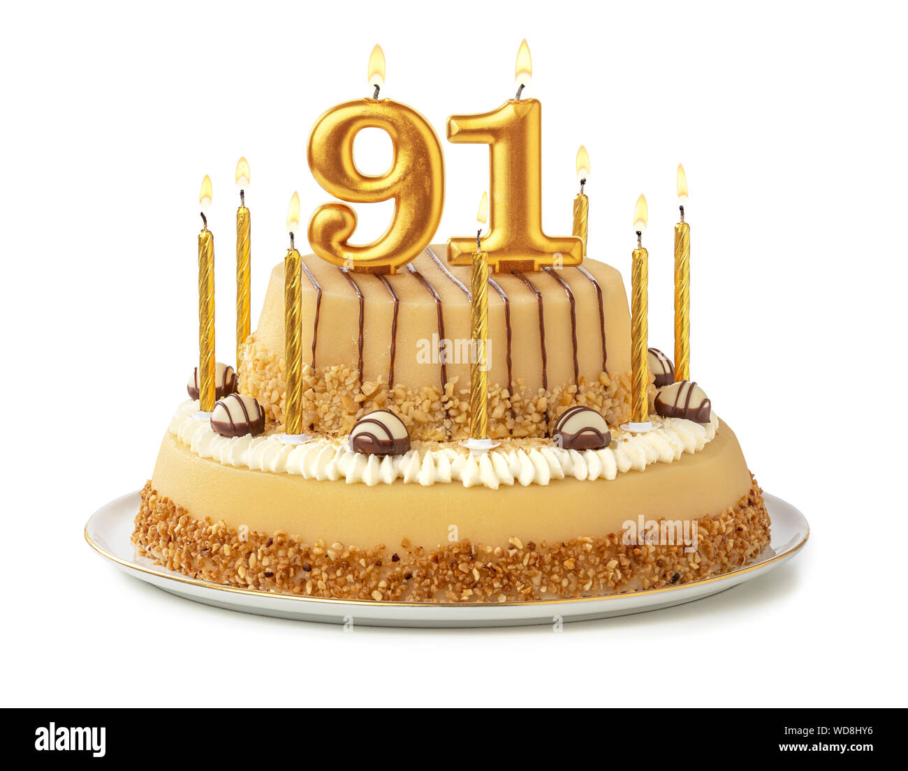 Emblème De Logotype Du 91e Anniversaire Pour La Célébration | Vecteur