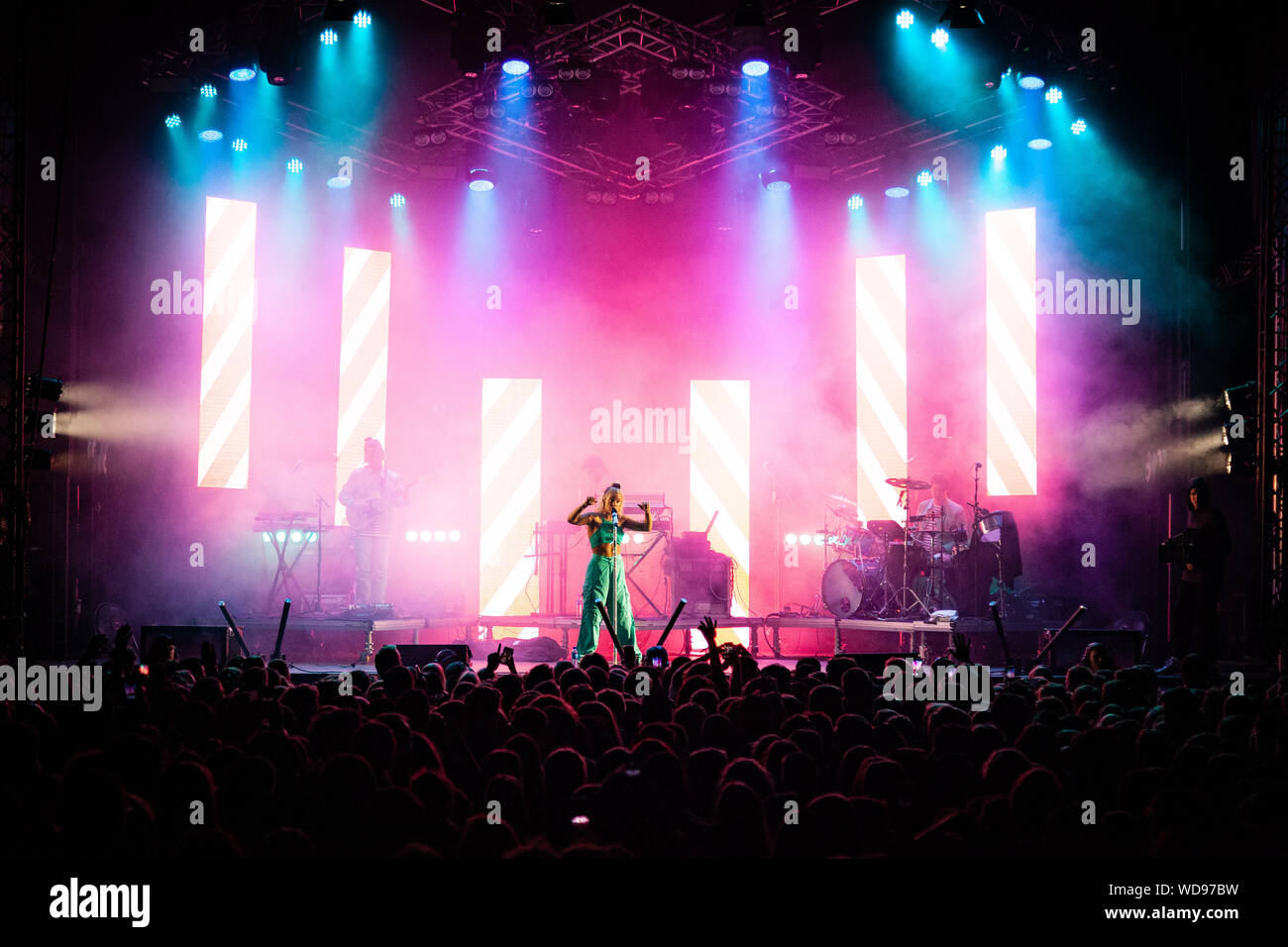 Trondheim, Norvège. 01er Septembre 2018. Le chanteur et compositeur norvégien Julie Bergan effectue un concert live au cours de la fête de la musique norvégienne 2018 Festningen à Trondheim. (Photo crédit : Gonzales Photo - Tor Atle Kleven). Banque D'Images