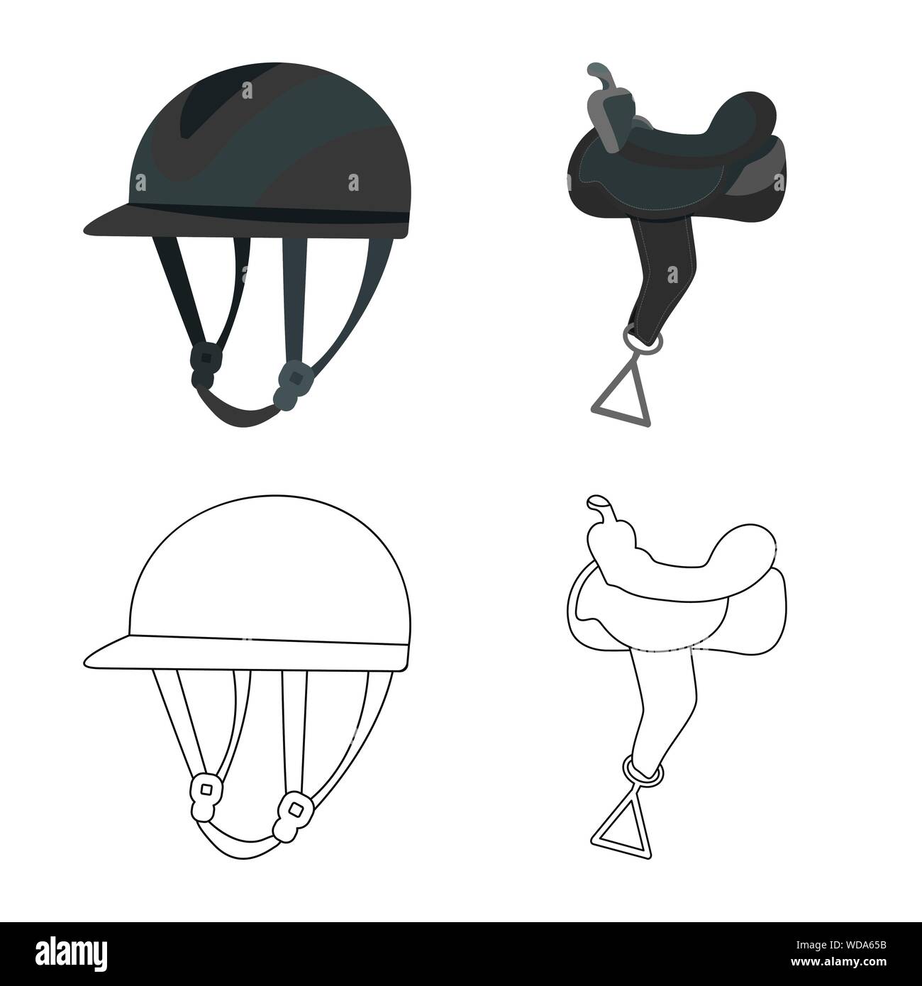 Conception de vecteur matériel équitation icône. Ensemble d'équipements et de concurrence pour l'icône vecteur stock. Illustration de Vecteur