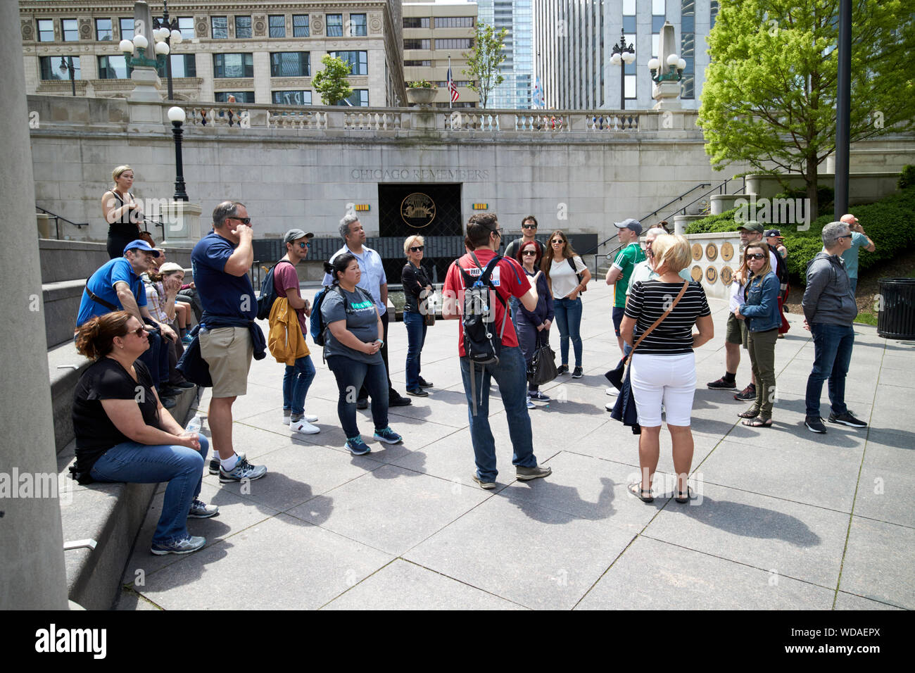 Walking Tour Gratuit Visite guidée de la ville de wabash Plaza Downtown Chicago Illinois Etats-Unis d'Amérique Banque D'Images