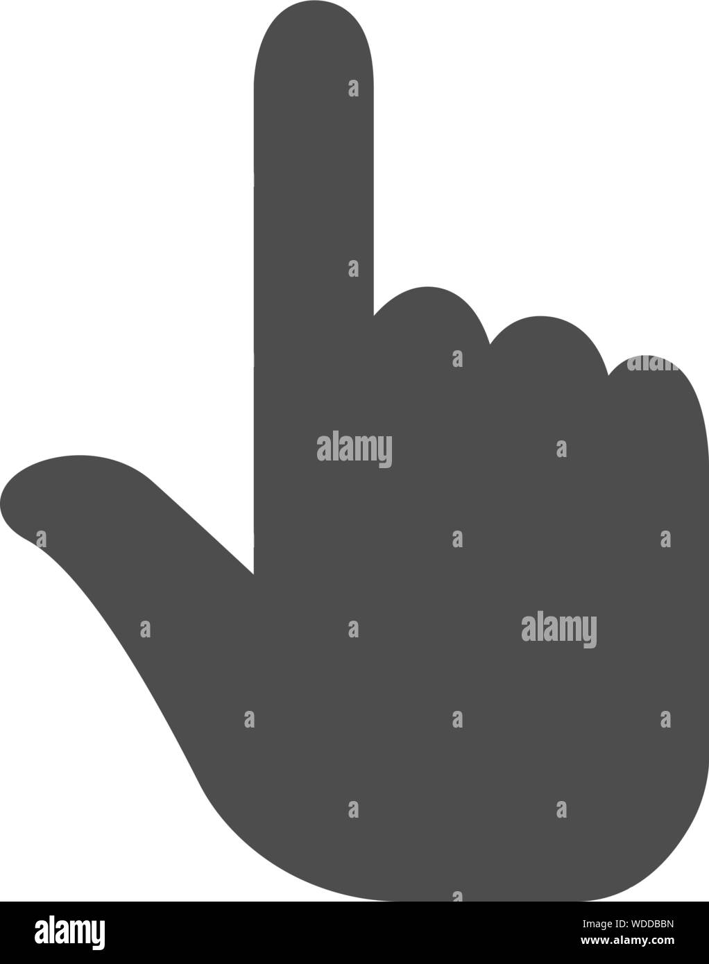 La main à plat simple avec l'icône de l'index étendu vector illustration Illustration de Vecteur