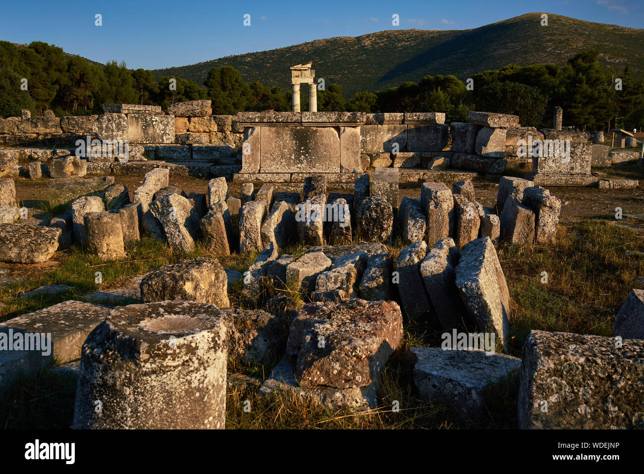 Sanctuaire d'Asclépios à Épidaure, dans le Péloponnèse en Grèce Banque D'Images