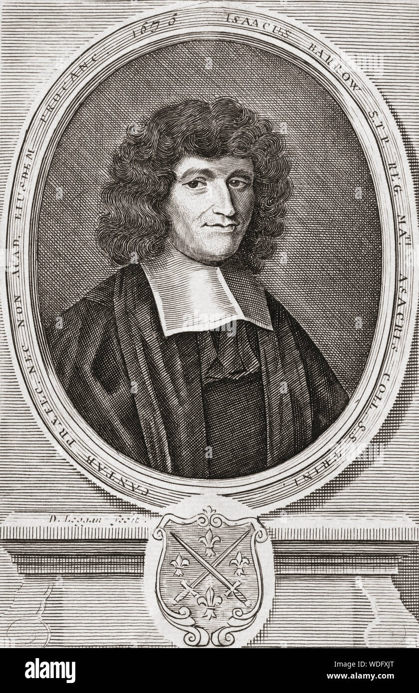Isaac Barrow, 1630 - 1677. Théologien et mathématicien anglais. Banque D'Images
