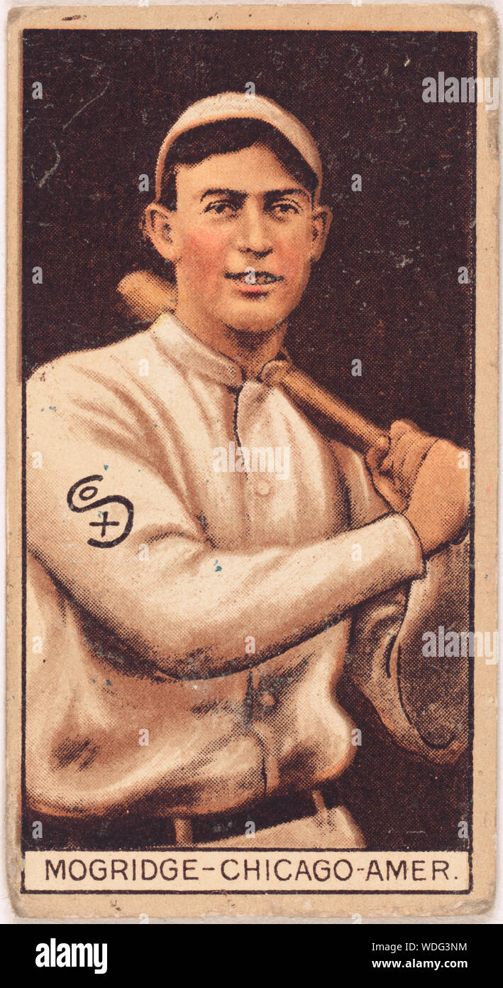 Geo. Mogridge, White Sox de Chicago, carte de base-ball Résumé portrait/moyenne : 1 : Impression de décharge avec les demi-tons, la couleur. Banque D'Images