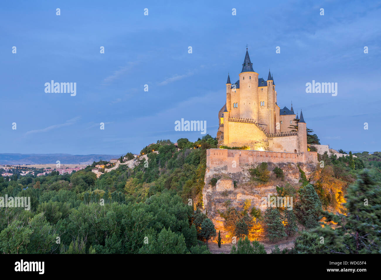 Alcázar de Segovia, Ségovie, Espagne Banque D'Images