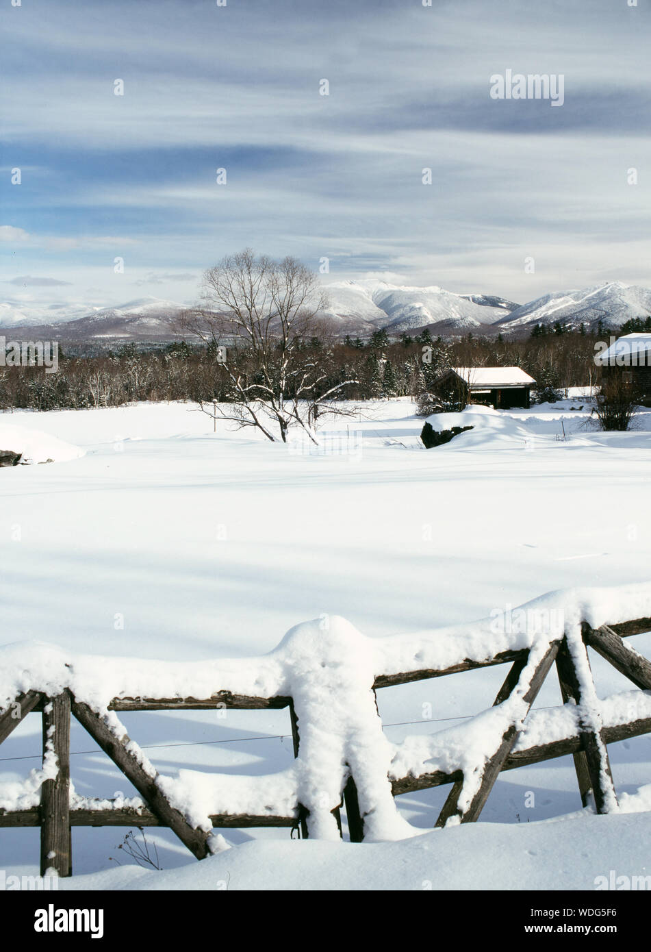 Sugar Hill New Hampshire en hiver Banque D'Images