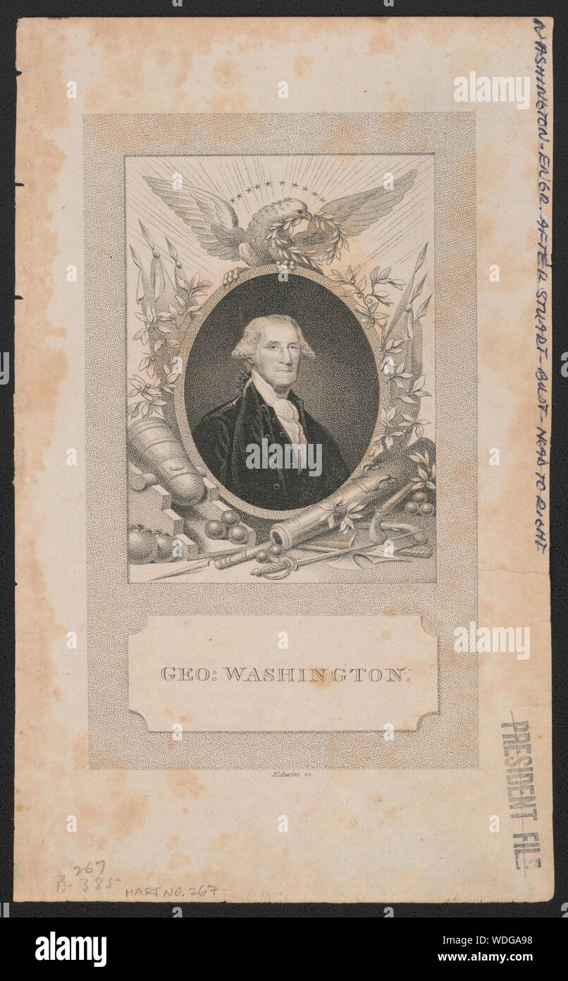Geo : Washington / Edwin sc. Abstract/moyenne : 1 : impression gravure crépi de 16,2 x 9,7 cm (image), 21,8 x 13,2 cm (feuille) Banque D'Images
