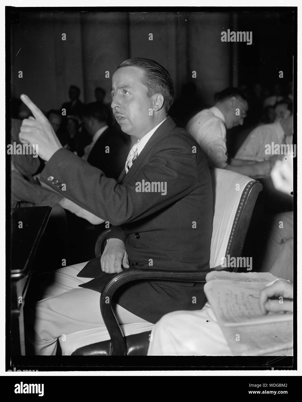 George A. Patterson, C.I.O. Organisateur de Chicago qui a témoigné devant le Comité des libertés civiles, Patterson était en charge de toutes les émeutes du jour de grève pour Memorial Abstract/moyenne : 1 négative : 4 x 5 in. ou moins Banque D'Images