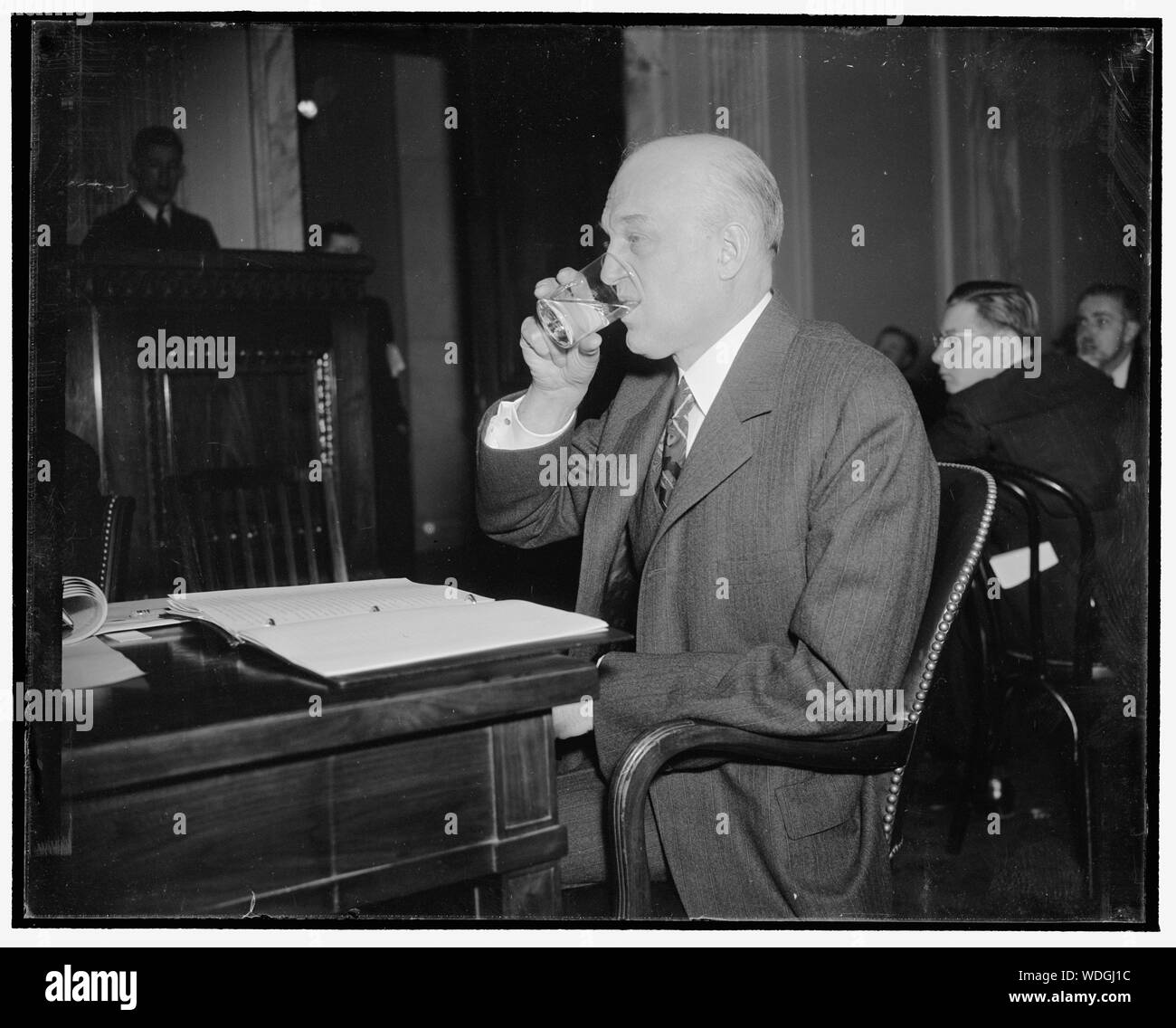 George H. Houston, président de Baldwin Locomotive Works, dont le Sénat est le chômage et Relief Committee Abstract/moyenne : 1 négative : 4 x 5 in. ou moins Banque D'Images