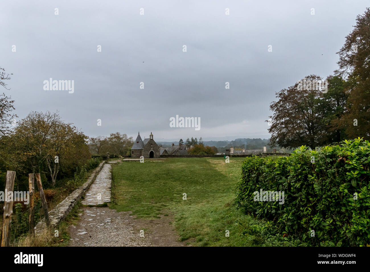 Parc du Château de Rochefort-en-Terre, Bretagne Banque D'Images