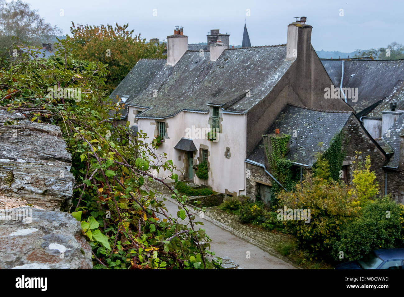 Rochefort-en-Terre, Bretagne Banque D'Images