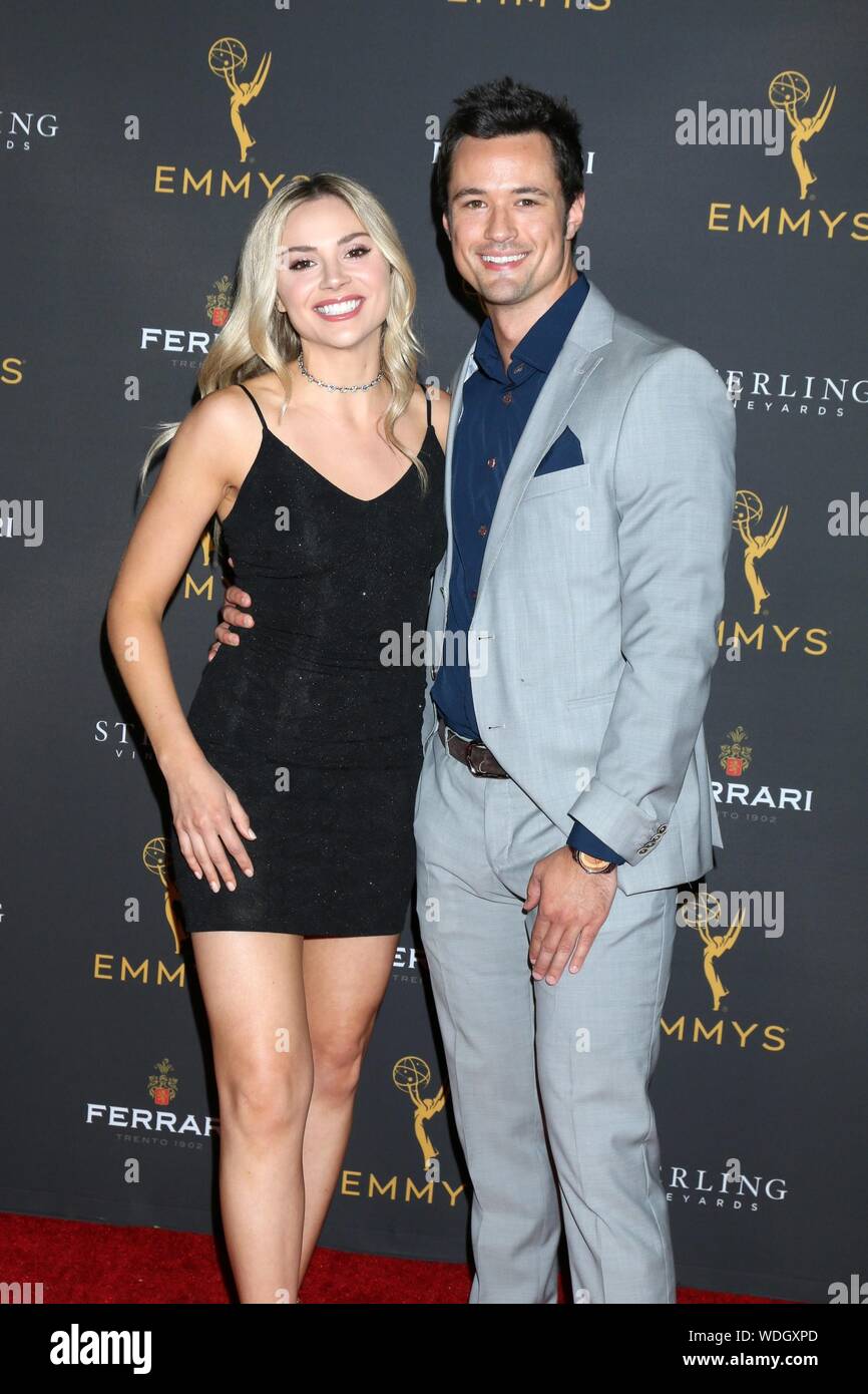 Los Angeles, CA. Août 28, 2019. Karissa Lee Staples, Matthew Atkinson au arrivés pour la 71e saison des prix Emmy de la télévision le jour de la réception de l'Académie, le loup Théâtre au Saban Media Center, Los Angeles, CA, le 28 août 2019. Credit : Priscilla Grant/Everett Collection/Alamy Live News Banque D'Images