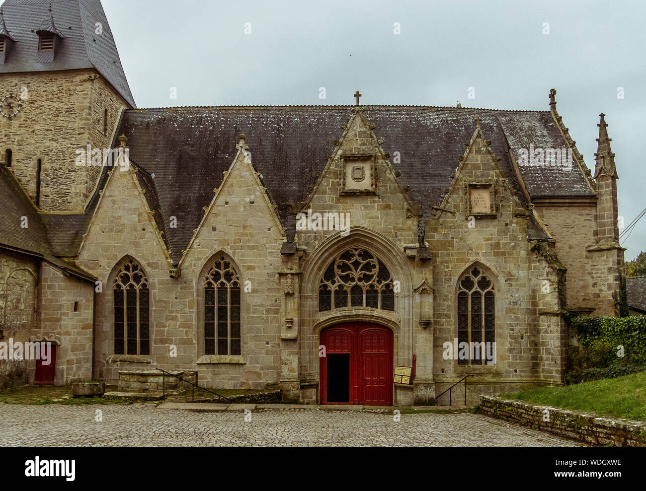 Église de Rochefort-en-Terre à Rochefort-en-Terre, Bretagne Banque D'Images