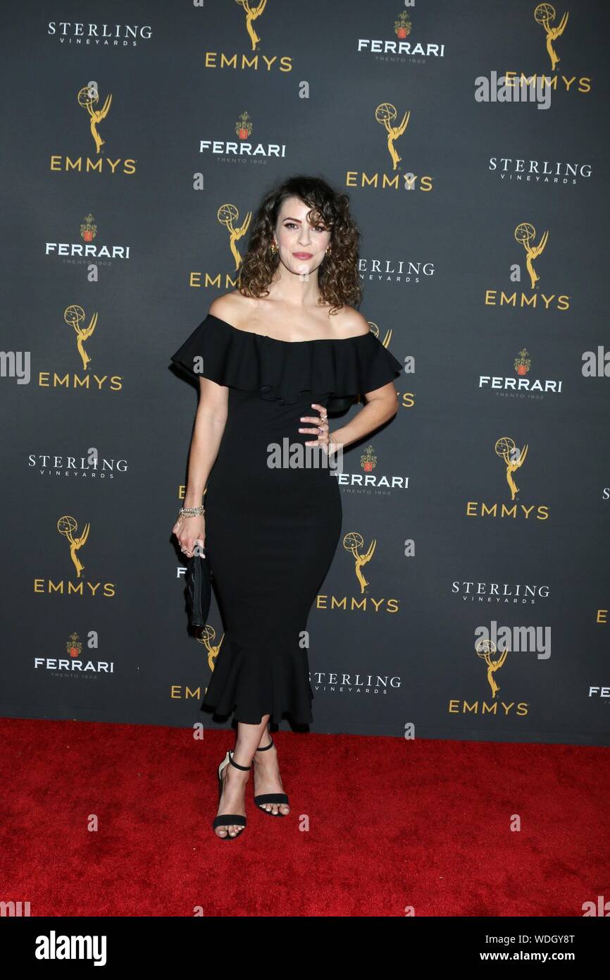 Los Angeles, CA. Août 28, 2019. Linsey Godfrey aux arrivées pour la 71e saison des prix Emmy de la télévision le jour de la réception de l'Académie, le loup Théâtre au Saban Media Center, Los Angeles, CA, le 28 août 2019. Credit : Priscilla Grant/Everett Collection/Alamy Live News Banque D'Images